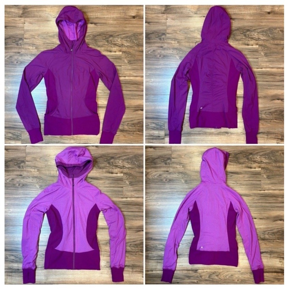 Lululemon In Flux Womens 10 Jacket Regal Plum Purple Reversible Full Zip Hoodie